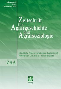 Zeitschrift für Agrargeschichte und Agrarsoziologie 2/2017