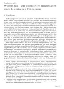 Wüstungen – zur potentiellen Renaissance eines historischen Phänomens
