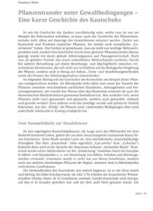 Pflanzentransfer unter Gewaltbedingungen – Eine kurze Geschichte des Kautschuks