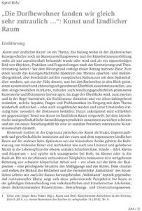 „Die Dorfbewohner fanden wir gleich sehr zutraulich …“: Kunst und ländlicher Raum