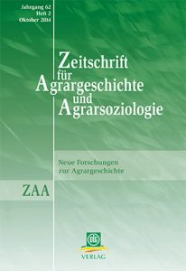 Zeitschrift für Agrargeschichte und Agrarsoziologie 2/2014