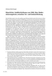 Bäuerlicher Antiklerikalismus um 1900. Eine Modernisierungskrise zwischen Ver- und Entkirchlichung