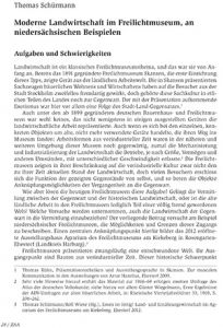 Moderne Landwirtschaft im Freilichtmuseum, an niedersächsischen Beispielen