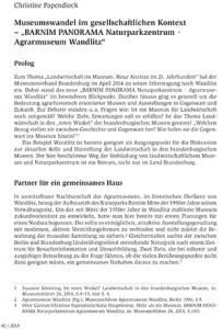 Museumswandel im gesellschaftlichen Kontext – „BARNIM PANORAMA Naturparkzentrum · Agrarmuseum Wandlitz“