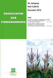 Übersichten zur Tierernährung 2/2014