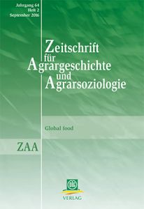 Zeitschrift für Agrargeschichte und Agrarsoziologie 2/2016