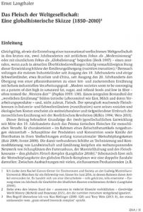 Das Fleisch der Weltgesellschaft: Eine globalhistorische Skizze (1850–2010)