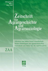 Zeitschrift für Agrargeschichte und Agrarsoziologie 1/2017