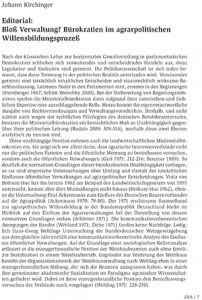 Bloß Verwaltung? Bürokratien im agrarpolitischen Willensbildungsprozeß