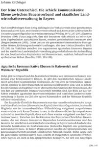 Der feine Unterschied. Die schiefe kommunikative Ebene zwischen Bauernverband und staatlicher Landwirtschaftsverwaltung in Bayern