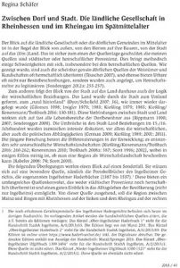 Between village and town. Rural society in Rheingau and Rheinhessen in the late Middle Ages
