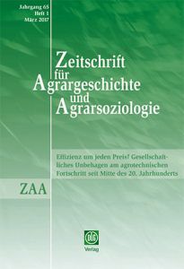 ABONNEMENT: Zeitschrift für Agrargeschichte und Agrarsoziologie