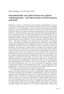 Schwabenkinder und andere Formen der alpinen Arbeitsmigration – eine Spurensuche zwischen gestern und heute